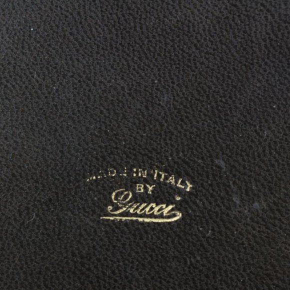 Gucci Ultra Rare Brown Leather Web Round Box Case Jar Boite 71g411s - Picture 4 of 12